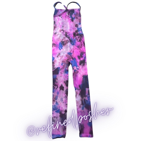 Free People Movement Happiness Runs Onesie size M/L NEW White Tie Dye - Picture 4 of 7